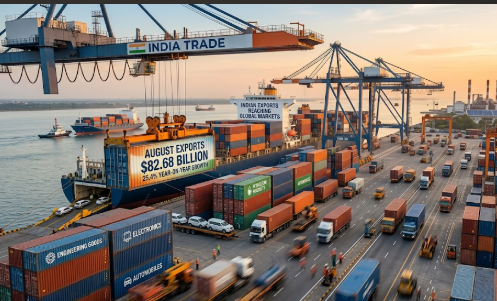 India Exports Rise 25.4% to $82.68 Billion in August as Goods and Services Trade Gains Momentum